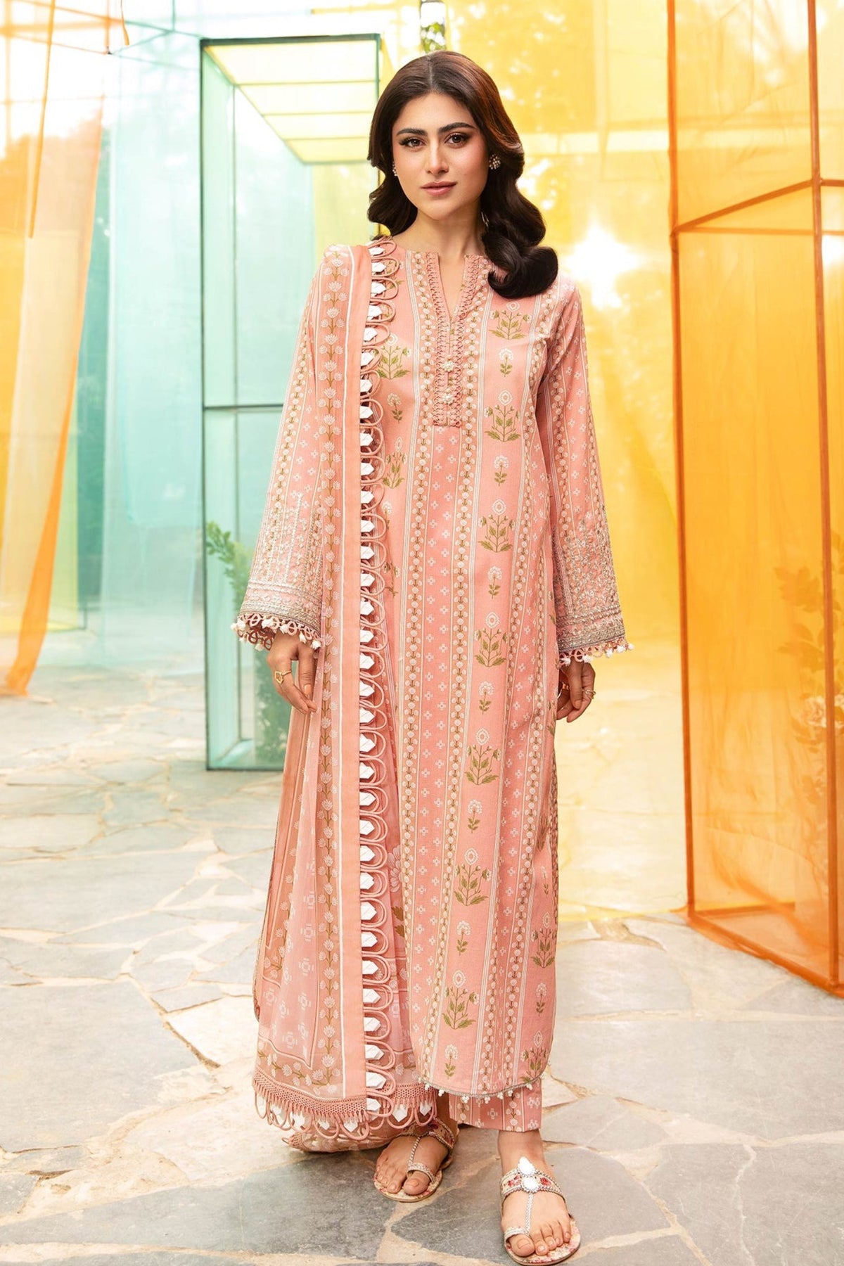 M.Basics By Maria B Unstitched 3 Piece Lawn Vol-01 Collection-11-B