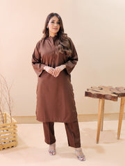 TNG Haniya Co-Ord Set (Coco Brown/Collar) Collection'2024