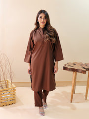 TNG Haniya Co-Ord Set (Coco Brown/Collar) Collection'2024