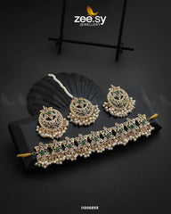 NECKLACE-0920 Green - Zeesy Jewellery