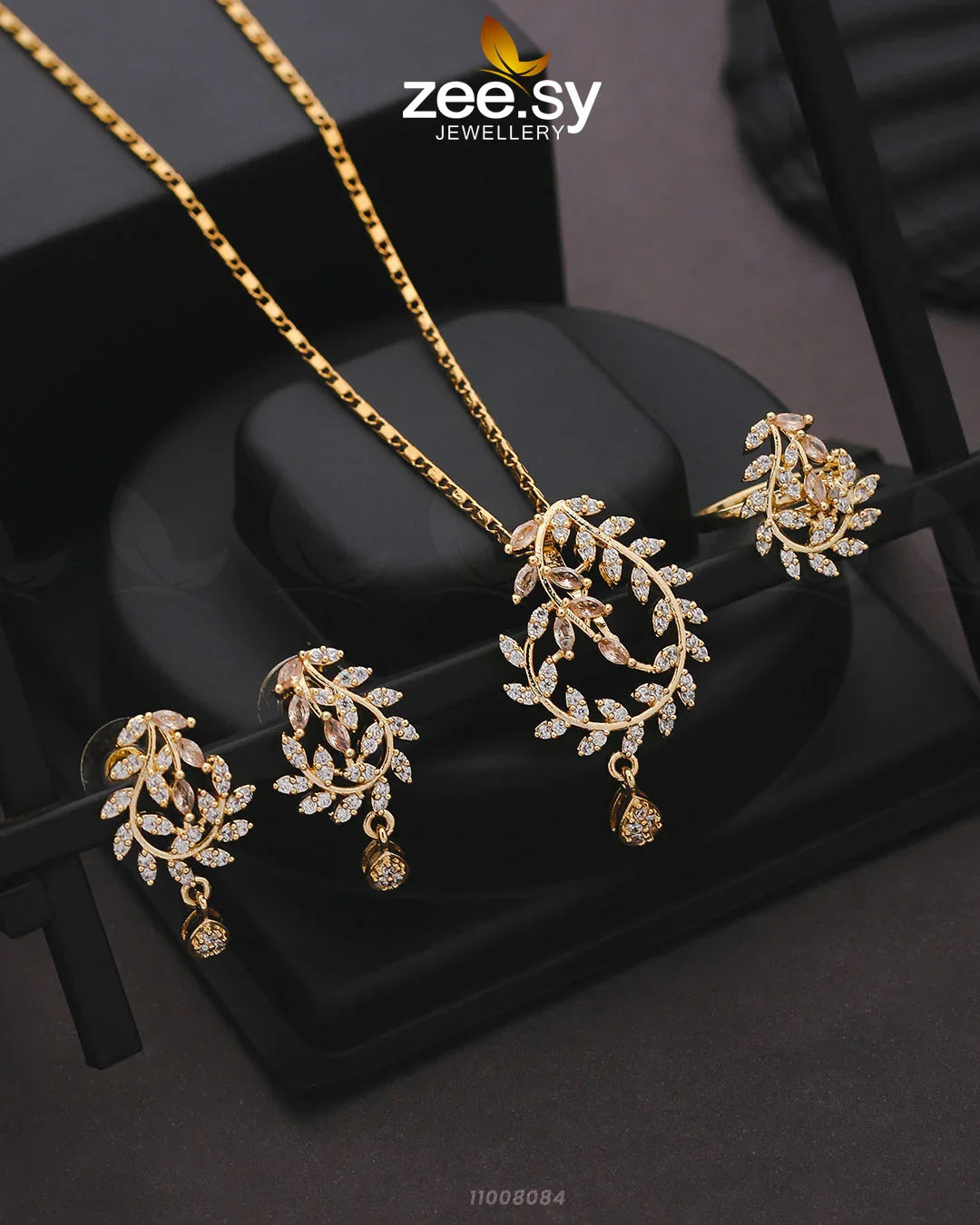 PENDANT-0047 Golden Champagne - Zeesy Jewellery