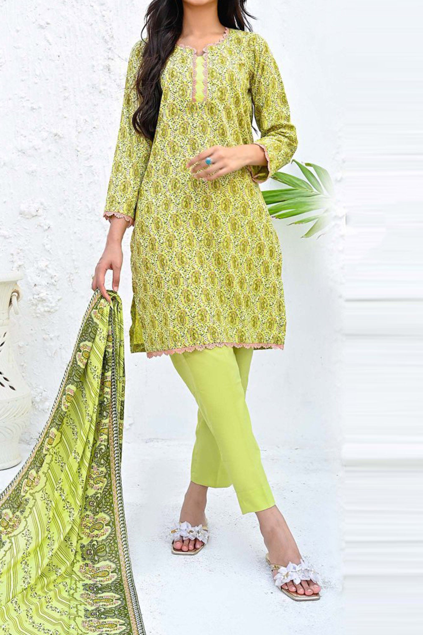 Amna Khadija Unstitched 3 Piece Wrinkle Free Prints Vol-18 Collection'2024-1101-A