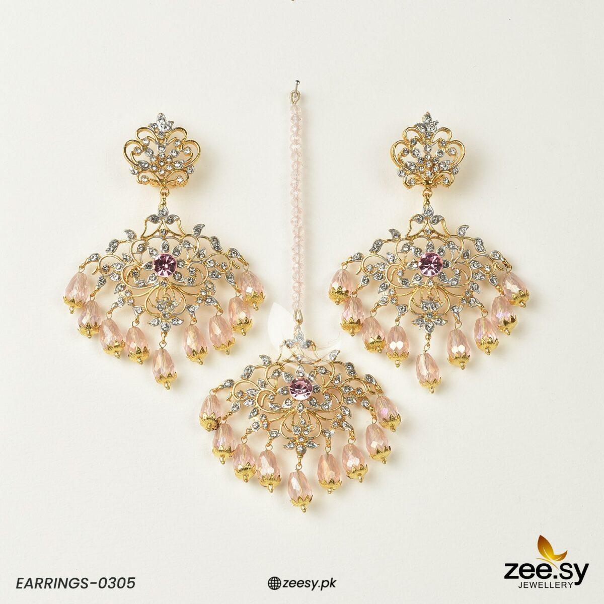 Sunflower Earrings-0305 Pink - Zeesy Jewellery