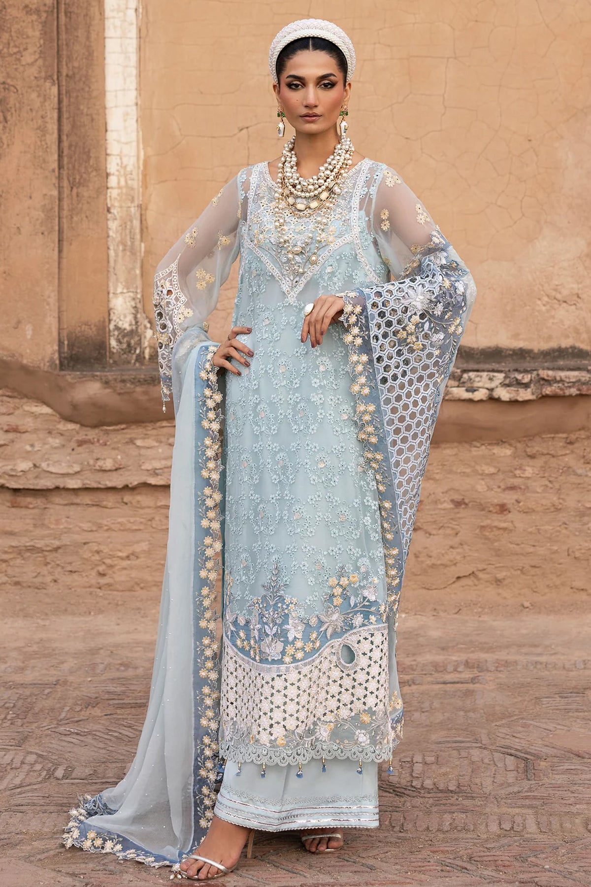Sardinia Unstitched 3 Piece Luxury Chiffon Edit Collection'2025-1104-Feroza