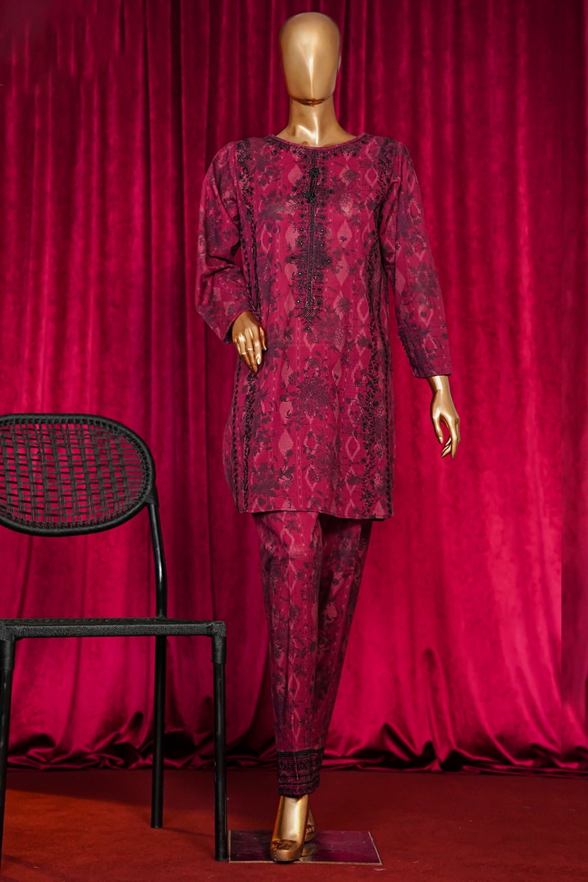HZ Co Ords Stitched Blooming Winter Khaddar Collection'2025-KPE-111