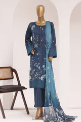 Sada Bahar Stitched 3 Piece Printed Lawn Vol-10 Suit-PR-1126-BLUE