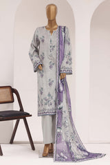 Sada Bahar Stitched 3 Piece Printed Lawn Vol-10 Suit-PR-1128-GREY