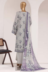 Sada Bahar Stitched 3 Piece Printed Lawn Vol-10 Suit-PR-1128-GREY