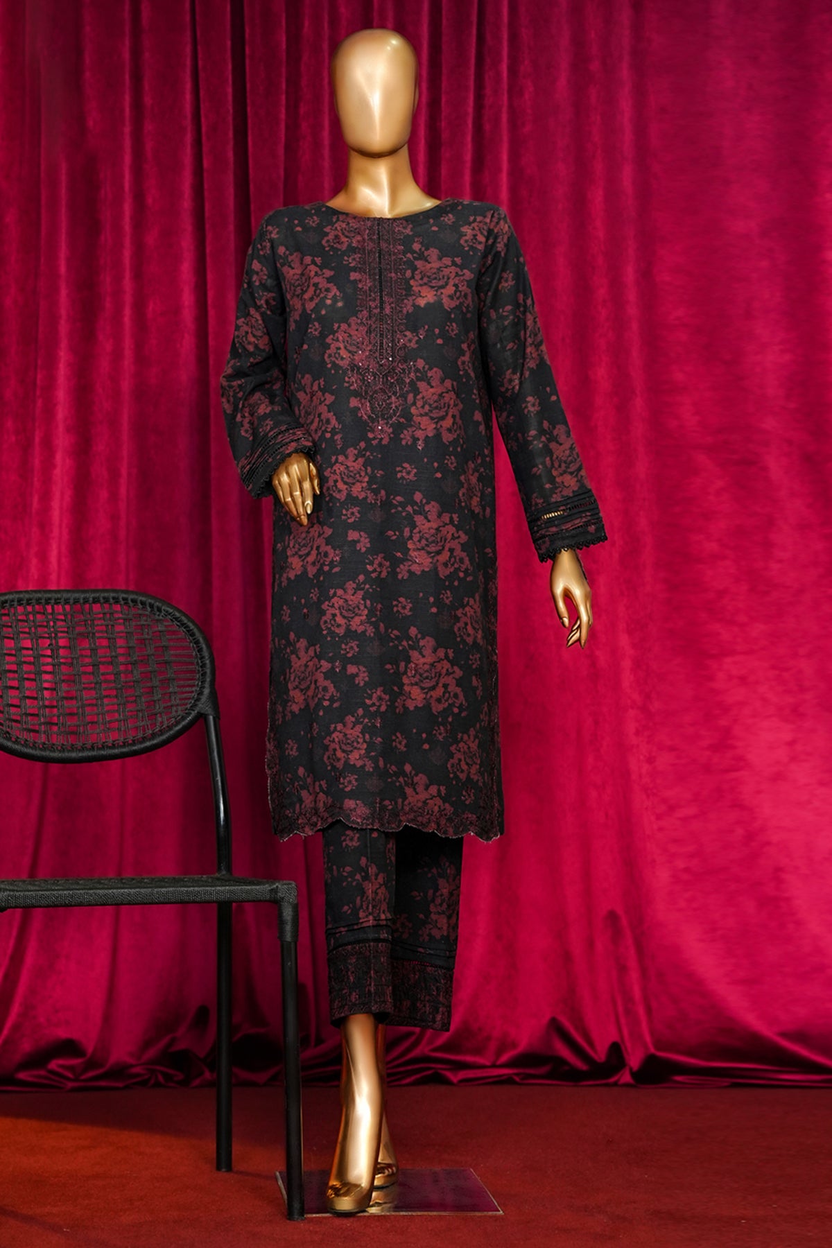 HZ Co Ords Stitched Blooming Winter Khaddar Collection'2025-KPE-112
