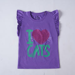 Kjunction Girls T-shirt (I-Love-Cats)