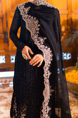 Azure Luxe Unstitched 3 Piece Emb Formal Collecton'2023-AS-116-Onyx Dove