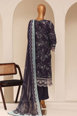 Signature By Sada Bahar Stitched 3 Piece Festive Emb Lawn Limited Edition Suit-EMB-1181-BLUE