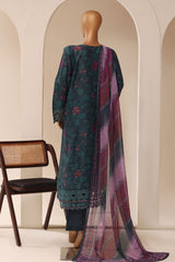 Signature By Sada Bahar Stitched 3 Piece Festive Emb Lawn Limited Edition Suit-EMB-1186-T.BLUE