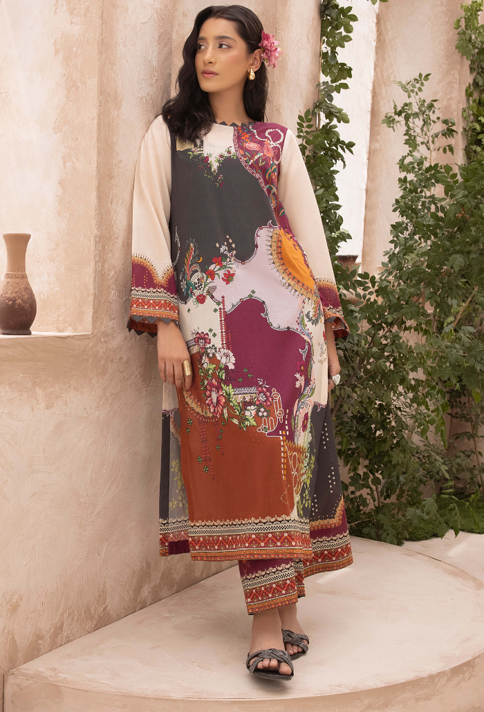 A La Mode By Humdum Unstitched 2 Piece Printed Lawn Vol-02 Collection'2024-D-10