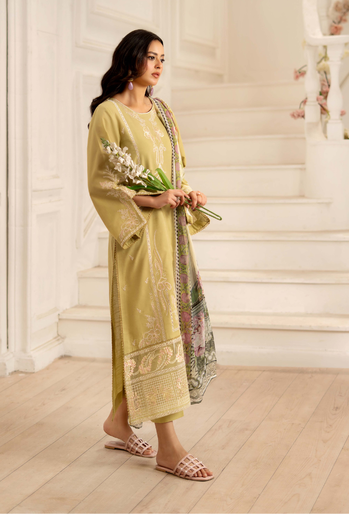 Inara By Humdum Stitched 3 Piece Emb Lawn Collection'2025-D-07