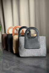 Fineur Halo Jute Shoulder Bag - Black