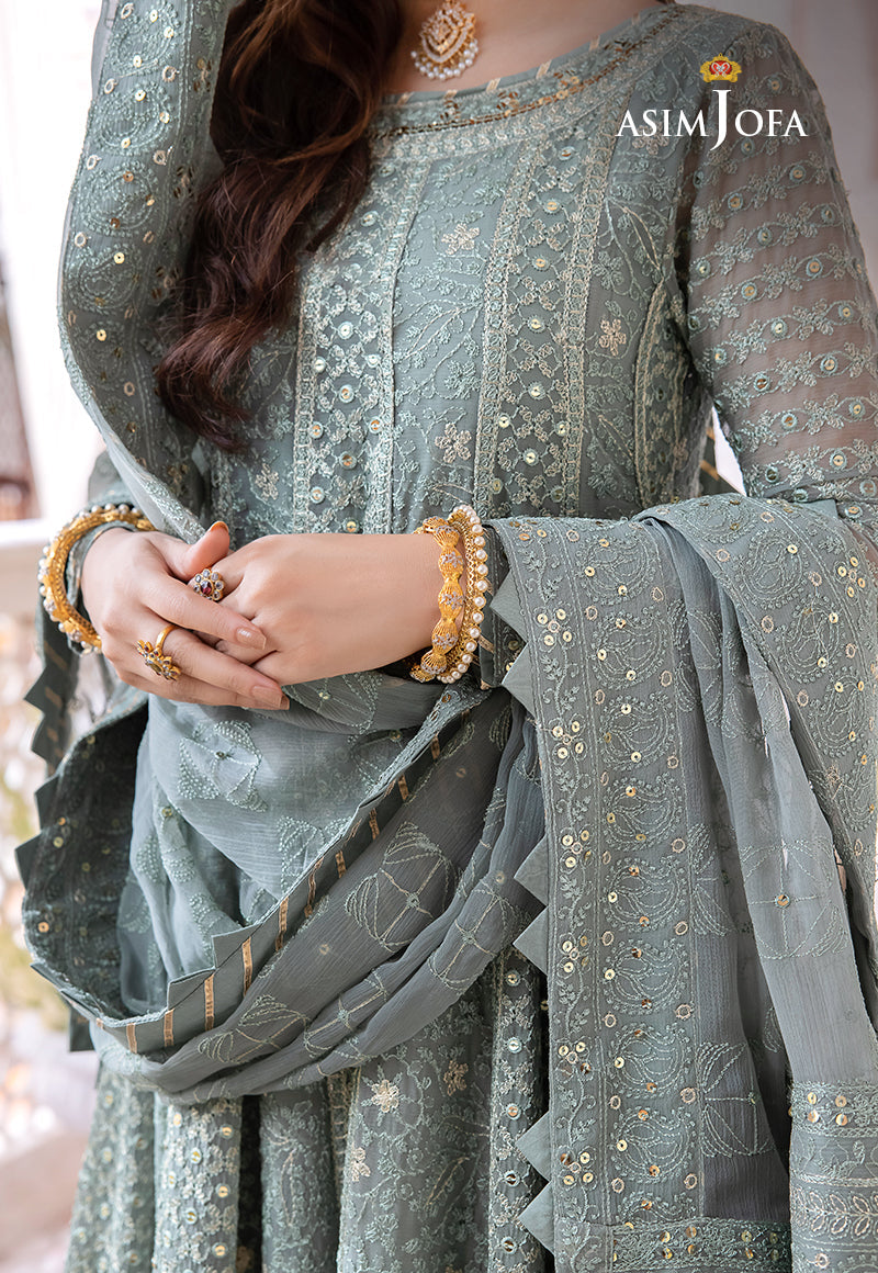 Asim Jofa Chandni '23 Ajcc-07 Designers Stitched Embroidered Chiffon 3 Pcs