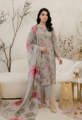 Floral By Humdum Unstitched 3 Piece Lawn Suit-D03