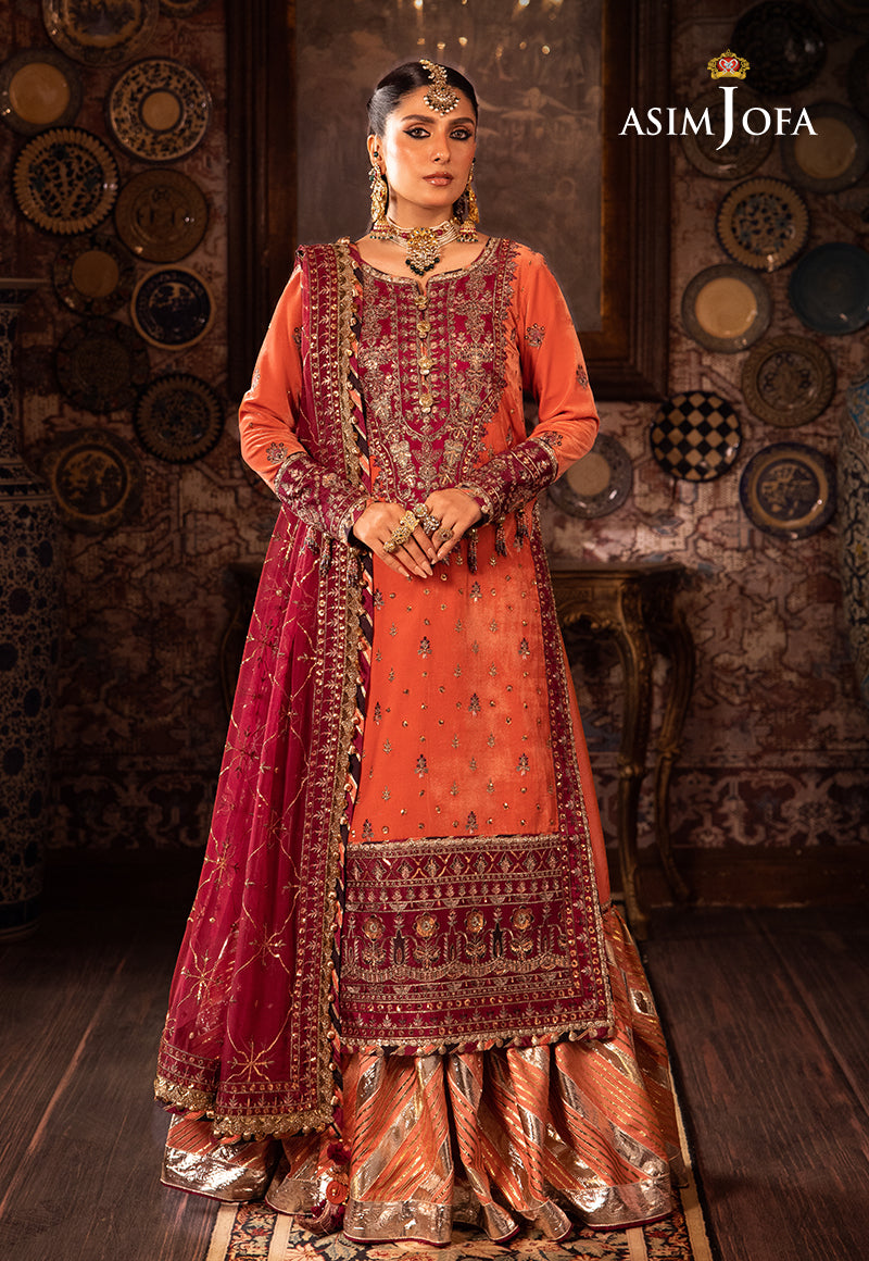 Asim Jofa Makhmal - Wedding Velvet Ajmm-01 Embroidered Velvet 3 Pcs