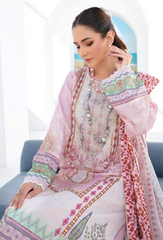 Saira Bano By Humdum Unstitched 3 Piece Emb Lawn Collection'2024