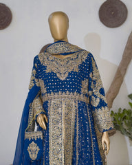 Saira Sultana Stitched Wedding Formals Suit-Muneeha-Teal