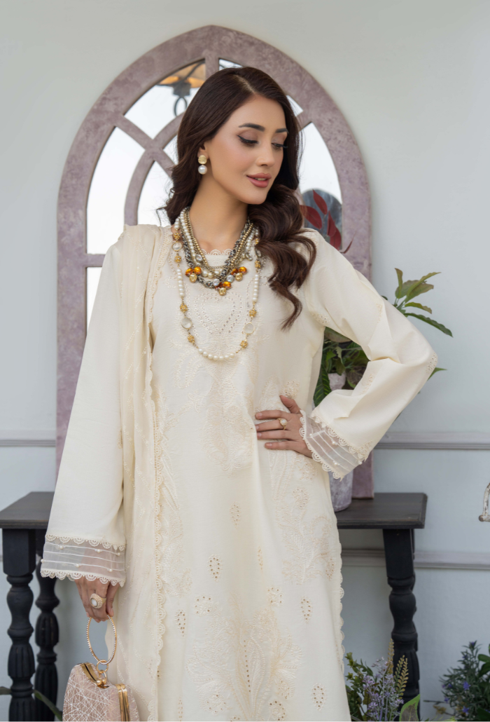 Aviva By Humdum Unstitched 3 Piece Emb Lawn Collection-D-03