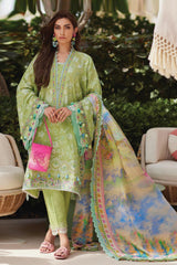 Wes By Farah Talib Aziz Unstitched 3 Piece Luxury Summer Collection-12-Kiara Kiwi