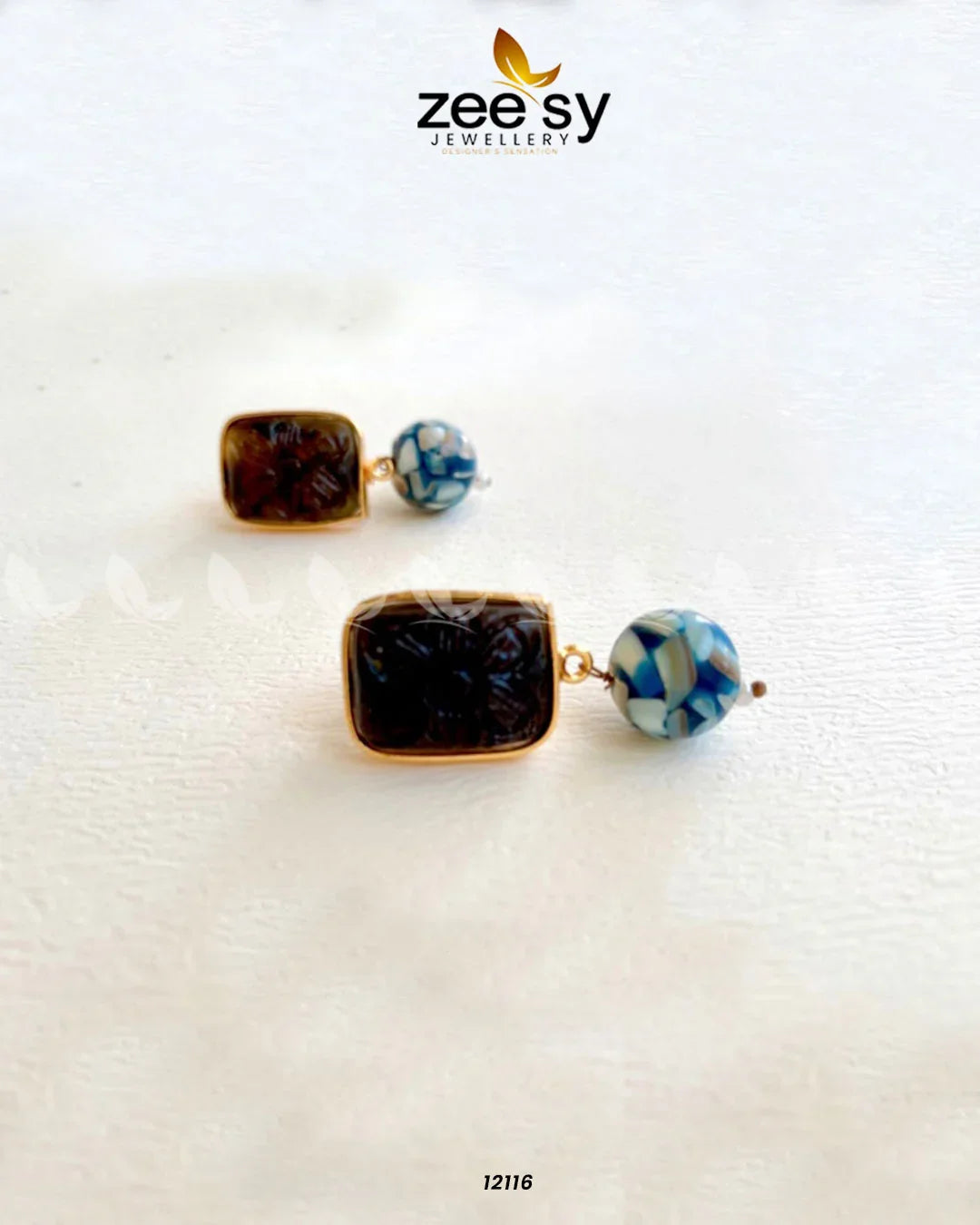 Petite Gems Earrings Black - Zeesy Jewellery