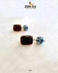 Petite Gems Earrings Black - Zeesy Jewellery