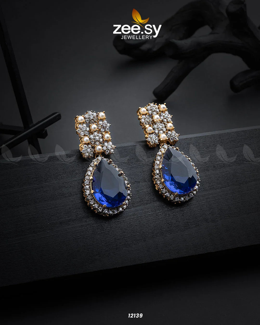 Amulet Earrings Blue - Zeesy Jewellery