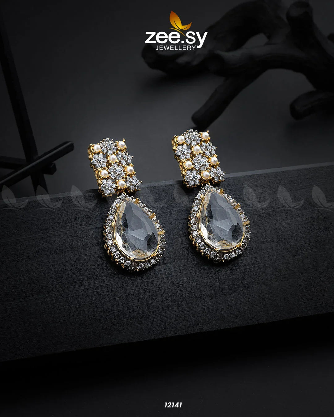 Amulet Earrings White - Zeesy Jewellery