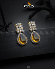 Amulet Earrings Yellow - Zeesy Jewellery