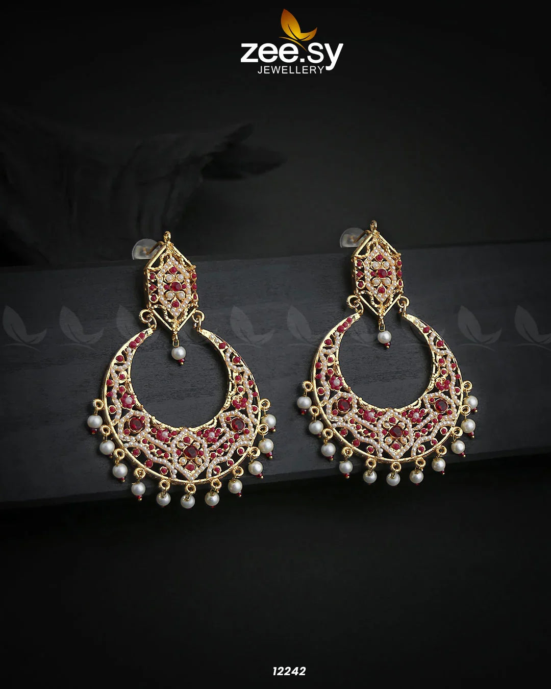 Armeena's Earrings Red - Zeesy Jewellery