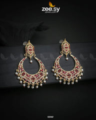 Armeena's Earrings Red - Zeesy Jewellery