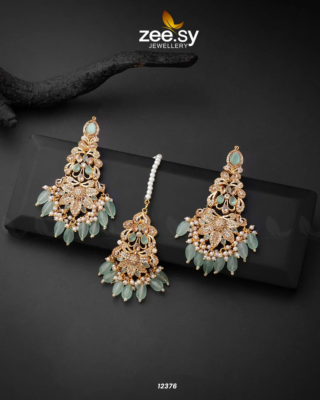 Sarah's Earrings Mint Green - Zeesy Jewellery