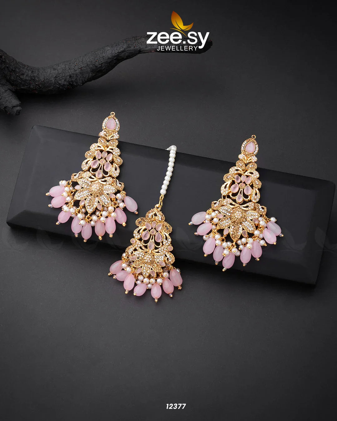 Sarah's Earrings Mint Pink - Zeesy Jewellery