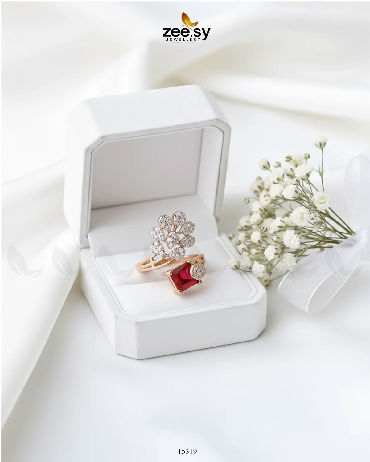 Delicate Leaf Ring - Zeesy Jewellery