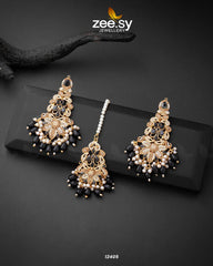 Sarah's Earrings Black - Zeesy Jewellery