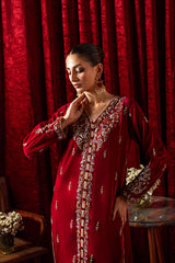 Bagh-E-Makhmal Separates By Zaaviay Stitched Blush Blossom (Two Piece)