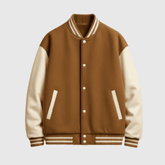 Mercato Coffee & White Baseball Jacket