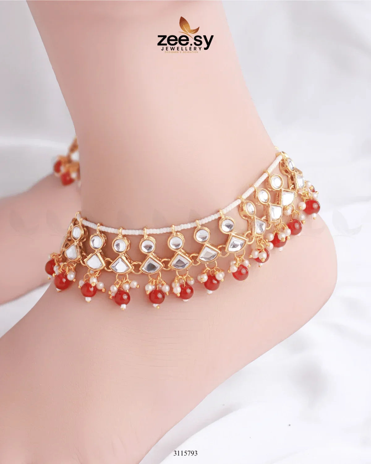 Benitoite Anklets Red - Zeesy Jewellery
