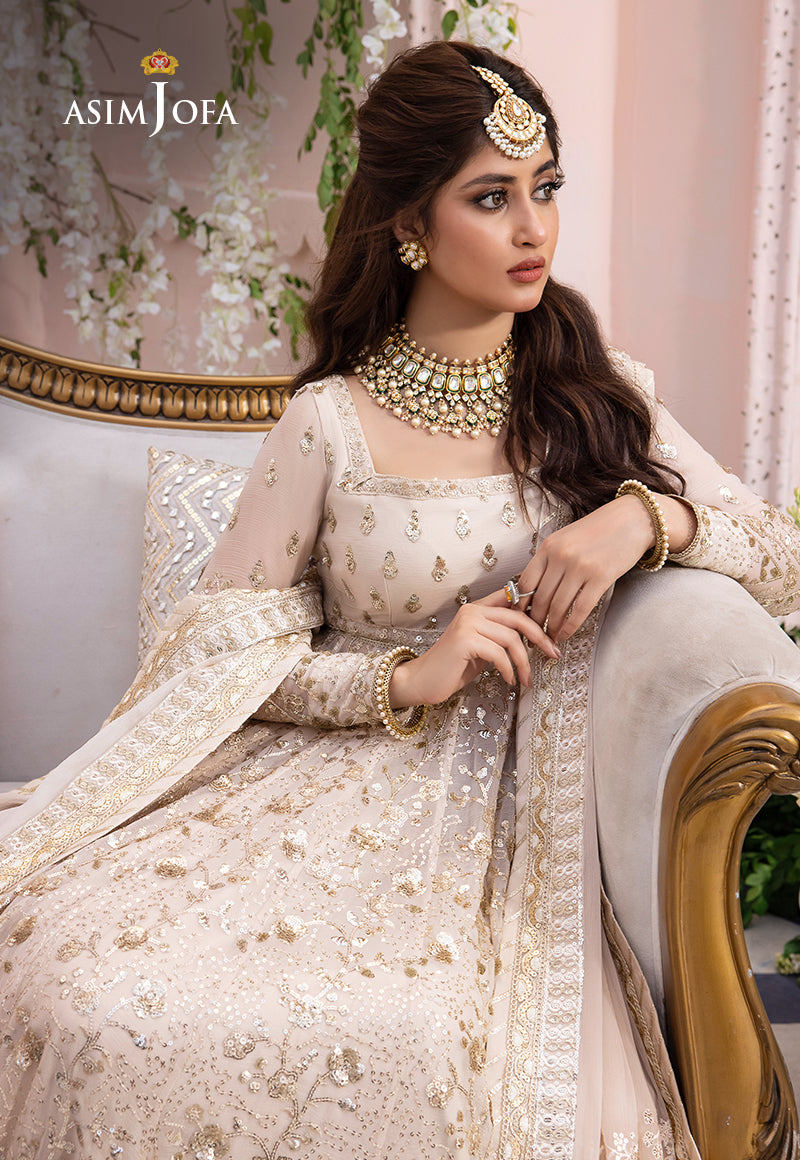 Asim Jofa Designers Limited Edition Ajccd-02 Embroidered Chiffon Stitched 3 Pcs