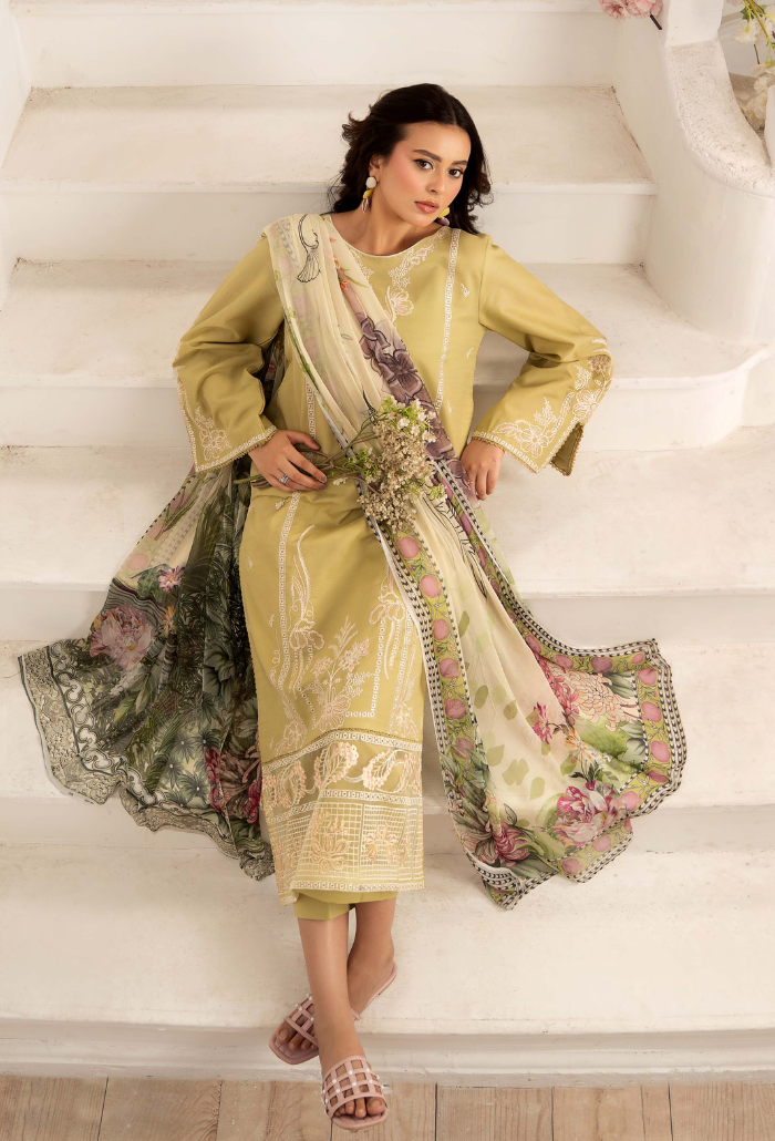 Inara By Humdum Stitched 3 Piece Emb Lawn Collection'2025-D-07