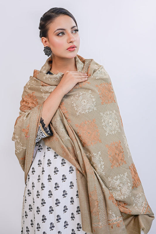 Ayla Studio EMBROIDERED PASHMINA SHAWL - ALEYNA