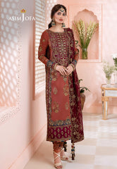 Asim Jofa Chandni '23 Ajcc-01 Designers Stitched Embroidered Raw Silk 3 Pcs