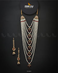 Sitarah Malla Necklace Red - Zeesy Jewellery