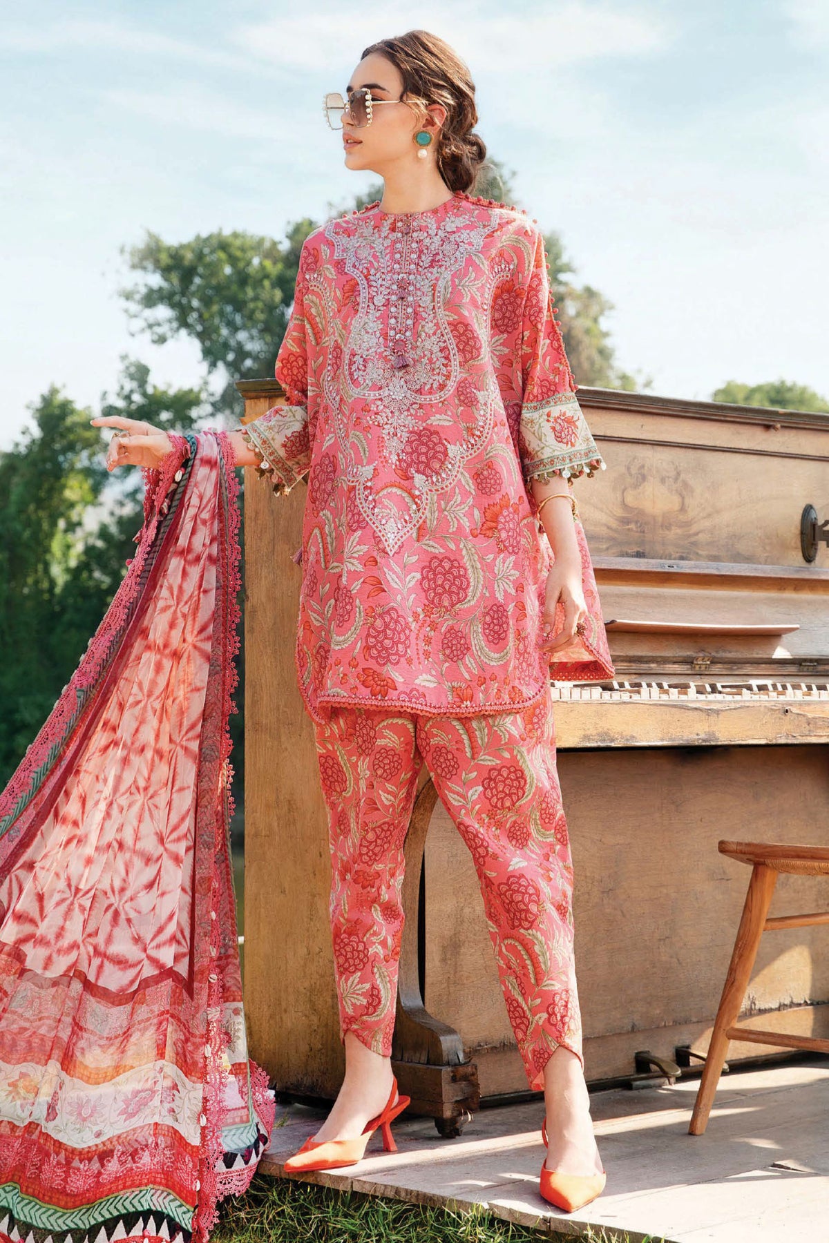 M.Prints By Maria B Unstitched 3 Piece Spring Summer Collection'2025-13-A