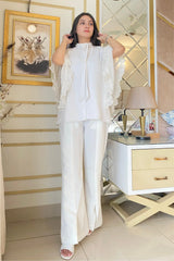 Urban Cut Elegant Cotton Ruffled Shirred Shirt 1 Piece