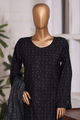 Khombi Stitched 3 Piece Luxury Cotton Collection'2025-134-IB-Ithan Black Arrow