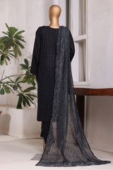Khombi Stitched 3 Piece Luxury Cotton Collection'2025-134-IB-Ithan Black Arrow